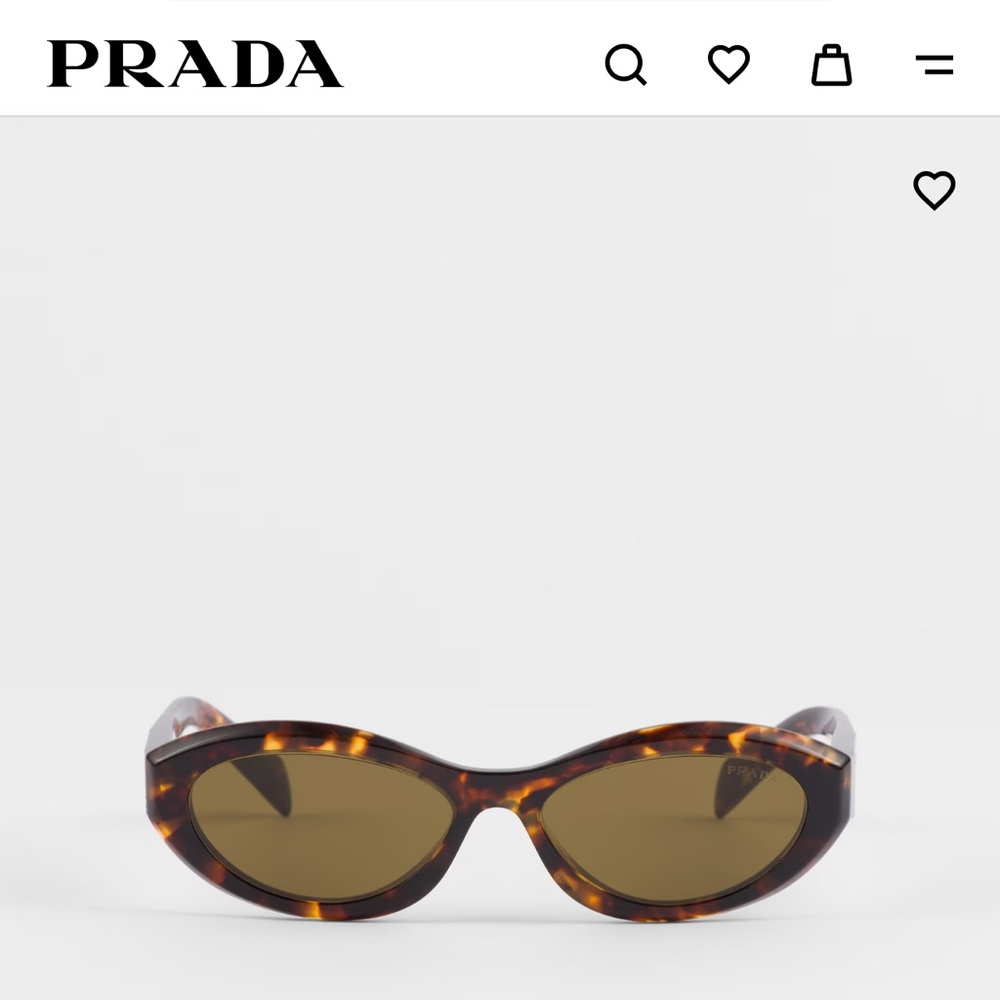 Prada Symbole Sunglasses - Honey Tortoiseshell with Loden Green Lenses - Picture 6 of 7